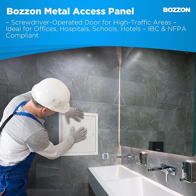 BOZZON Access Panel for Drywall 6 x 6 inch – Metal Door - Image 9