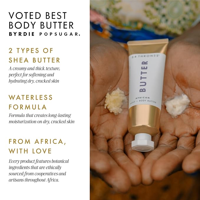 54 Thrones Mini African Beauty Shea Butter, Intensive Dry Skin Support - Image 4