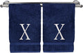 Monogrammed Hand Towel, Personalized Initial Gift, Extra Absorbent 100% Turkish by BareCotton