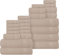 Belizzi Home 100% Cotton Towel Set, Contains 6 Soft Bath Towel, 6 Hand Towels by Unknown
