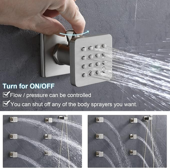 Enga Rain Shower Jet Thermostatic System Work At the Same Time, Body Spray - Image 4
