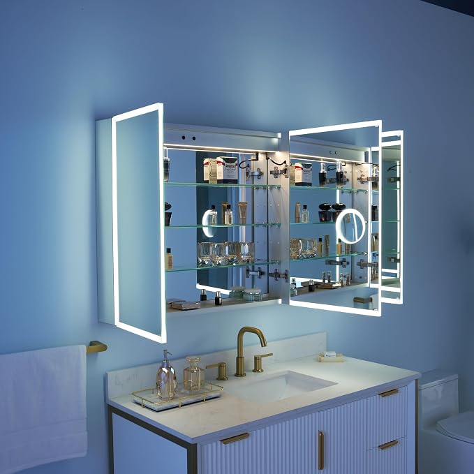 WELLFOR 48" X 30" LED Medicine Cabinet - Image 4