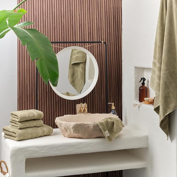 SOFE H&L | Olea Luxury Turkish Cotton Bath Towels Set of 6 : 2 Bath Towels 2 - Image 2