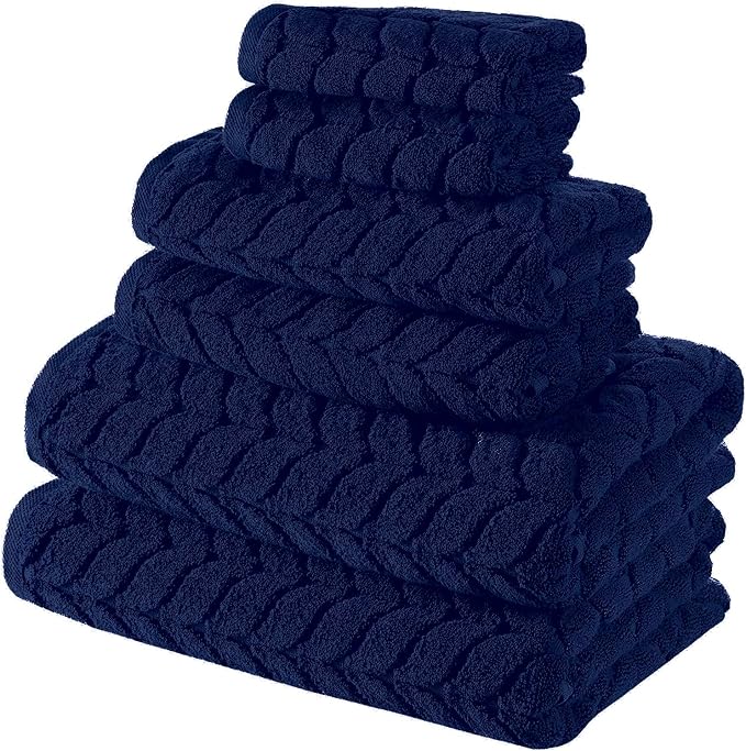 BAGNO MILANO Turkish Bath Towels, Soft Plush Jacquard Luxury Bath Towels - Image 2