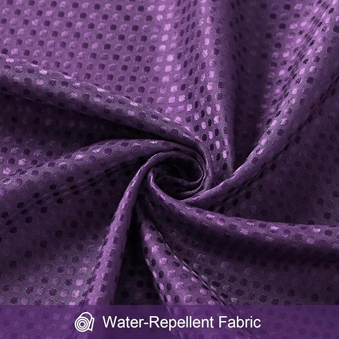 3 in 1 Stall Half Size Purple Shower Curtain Set-36 W x 72 H, Modern Waffle - Image 7