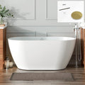 FerdY Bali 55" Freestanding Bathtub, Glossy White Freestanding soaking tub by FerdY