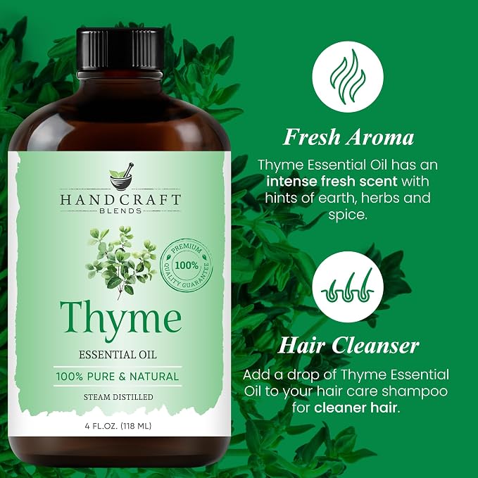Handcraft Blends Thyme Essential Oil – Huge 4 Fl Oz – 100% Pure and Natural – - Image 3