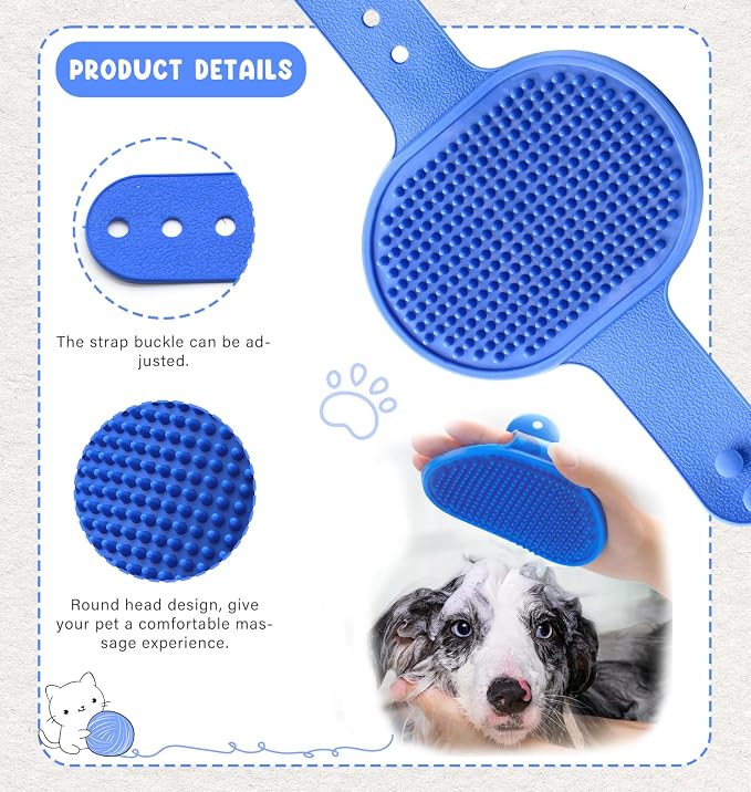 Pet Grooming Kit with Slicker Brush Bath Massage Glove Brush Pet Shedding Comb - Image 7
