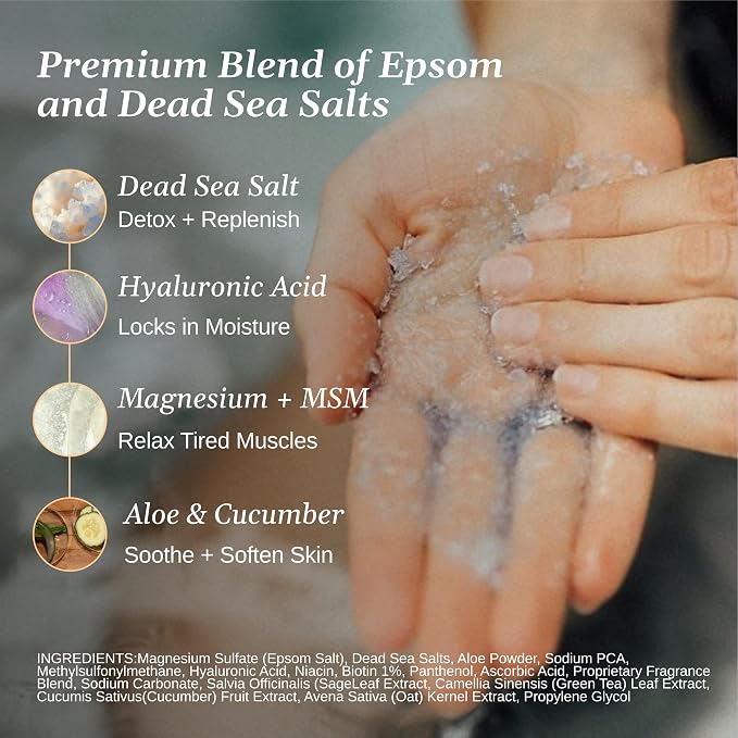 Relax Spa & Bath, Epsom & Dead Sea Salts, Aromatherapy Bath Salts - Image 4
