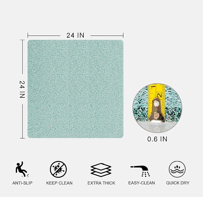 Nonslip Bathtub Mat, Anti Slip Bath Mat 0.6" Extra Thick, Quick Dry Bath Tub - Image 2