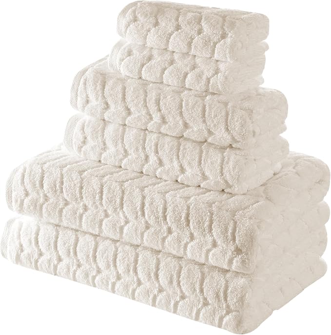 BAGNO MILANO Turkish Bath Towels, Soft Plush Jacquard Luxury Bath Towels - Image 3