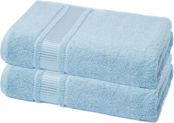 Melissa Linen, 2 Piece, Ocean Blue Bath Towels, 100% Turkish Cotton Bath Towels by MelissaLinen