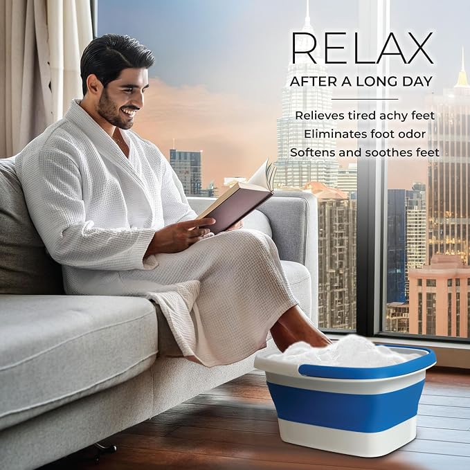 Mantello Collapsible Foot Bath Foot Soaking Tub | Portable Foot Spa Pedicure - Image 5