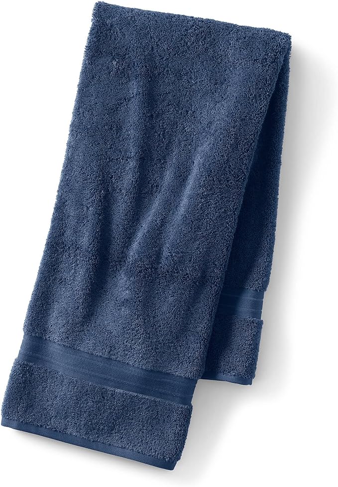 Lands' End Supima Towel Deep Sea Navy Bath- Bath Sheet by LandsEnd