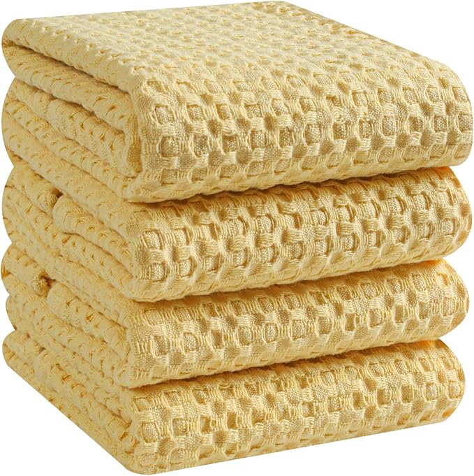 Native Fab 4-Pack Premium Waffle Kitchen Towels by NativeFab