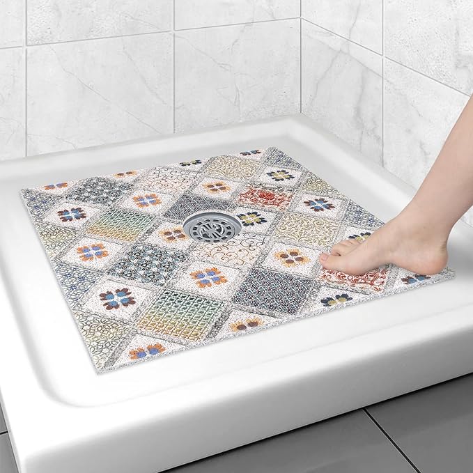 Square Shower Mat Non Slip: 24x24 Inch Shower Floor Mat by Unknown