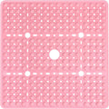 Large Pink Square Shower Mat Non Slip 27 x 27 Inch, Soft Bath Mat Bathtub Mat by NaolotureHome