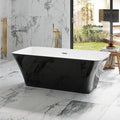 Freestanding Bathtub – 59 Inch Acrylic Soaking Bathtub, Modern Freestanding Tub by Unknown