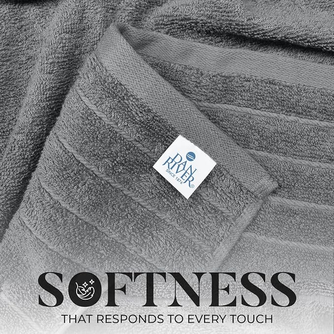 DAN River Extra Large Bath Towels Set of 4, 30 x 60 Inches - Image 4