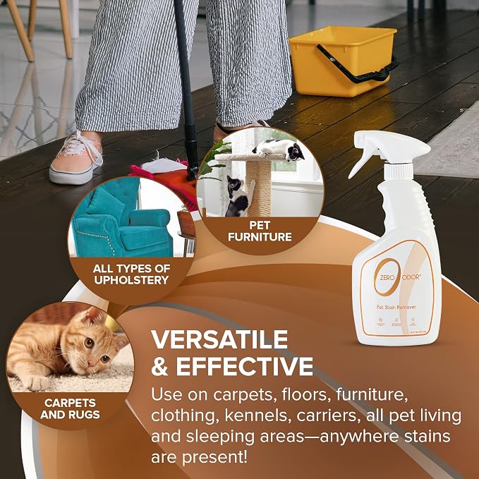 Zero Odor - Pet Stain Remover & Odor Eliminator - Permanently Remove Stain & - Image 3