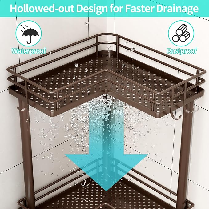 HapiRm Corner Shower Caddy Organizer - Image 3