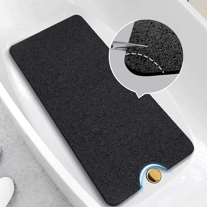 Asvin Soft Textured Bath, Tub Mat, 47x16 Inch, Phthalate Free, Non Slip Comfort - Image 6