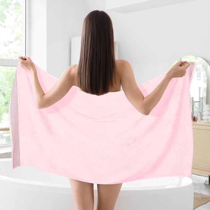 Belizzi Home Cotton 2 Pack Oversized Bath Sheet 35 x 70, Large Bath Sheet - Image 3