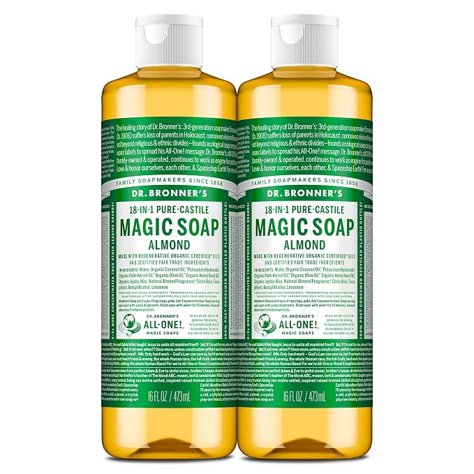 Dr. Bronner's Pure-Castile Magic Liquid Soap- Made by DrBronners