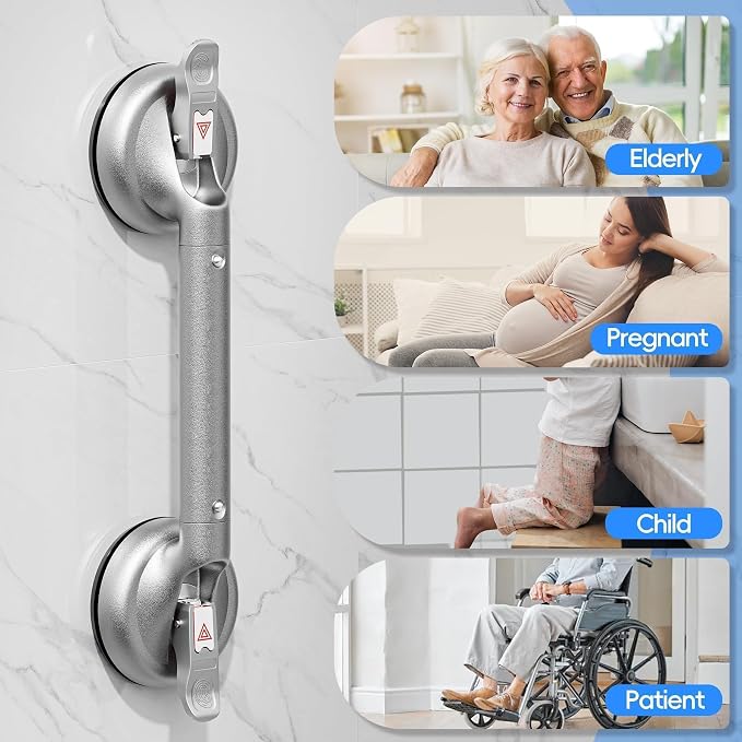 SPECILITE 17 Inch Grab Bars for Bathtubs and Showers 2 Pack Seniors Handles for - Image 7
