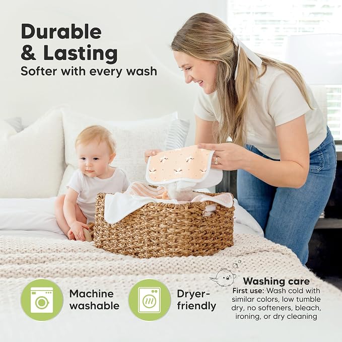 6-Pack Cotton Baby Washcloths for Newborn - Image 5