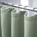 AmazerBath Sage Green Shower Curtain Fabric, Waffle Shower Curtain Cloth by AmazerBath