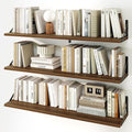Fun Memories Long Wall Shelves for Bedroom, Rustic Wood Display Shelf for Home by FunMemories