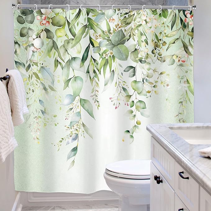 Riyidecor Colorful Floral Flowers Shower Curtain - Image 4