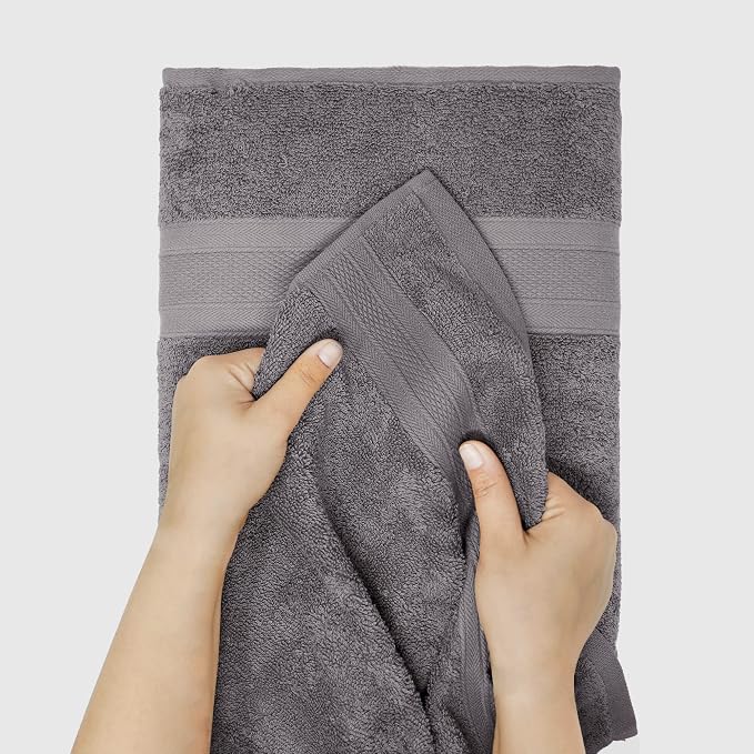 TRIDENT Soft & Plush Luxury Towel Set, 100% Cotton, 2 Bath Towels 2 Hand Towels - Image 5