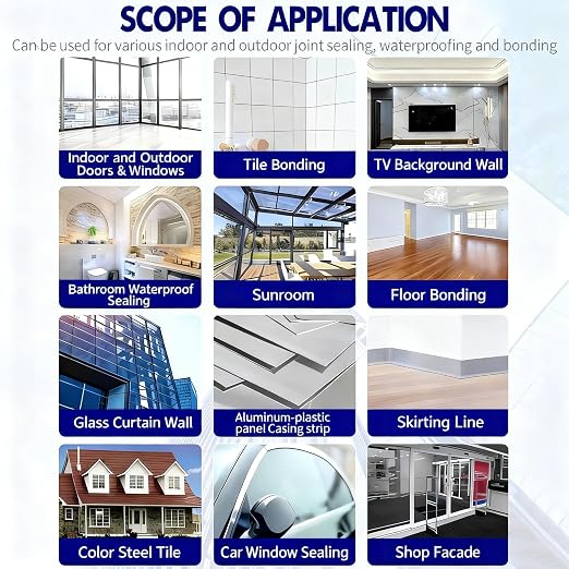 9900 Silicone Waterproof Sealant, UV Heat Resistant, Indoor Outdoor Use - Image 6