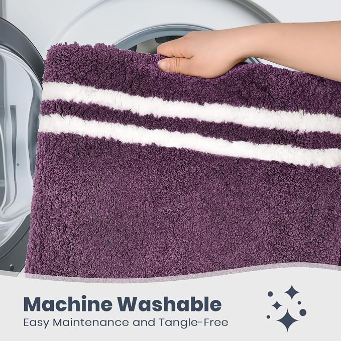 PURRUGS Bathroom Rug Non-Slip Machine Washable 20" x 30", Super Absorbent and - Image 6