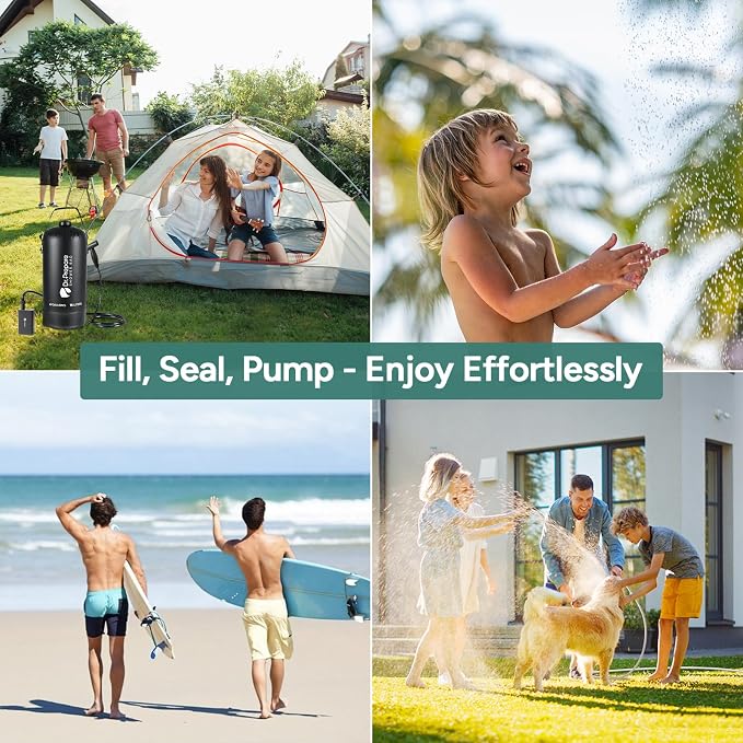 DR.PREPARE Portable Shower for Camping, 4/5 Gallons Camping Shower Bag - Image 7
