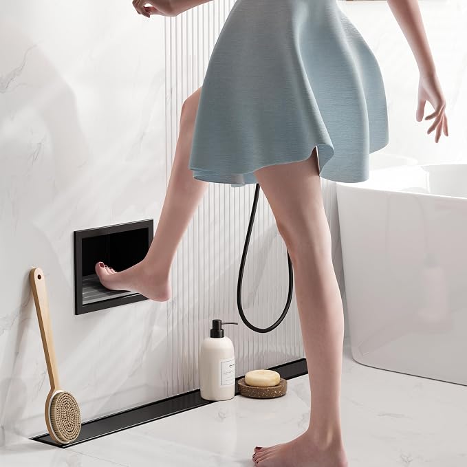 Shower Foot Rest for Shaving Legs, 304 Stainless Steel Footrest Niche - Image 2