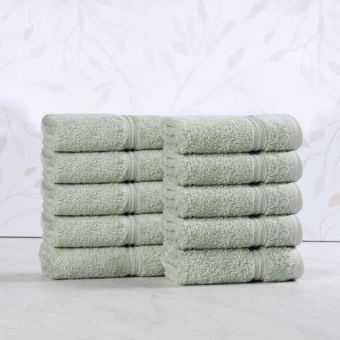 Superior Egyptian Cotton 10-Piece Face Towel Set, Small Towels - Image 2