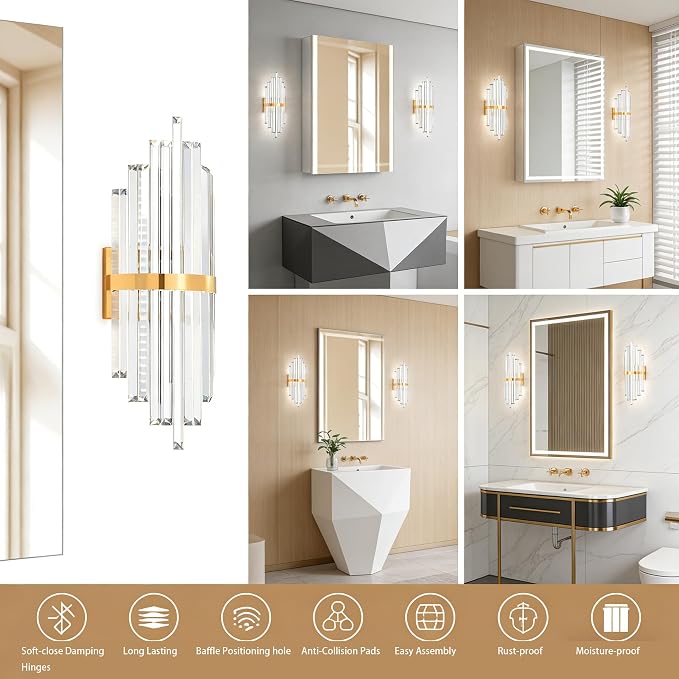 Bathroom Medicine Cabinet with Mirror, 20x26 Recessed or Wall Mirror Medicine - Image 2