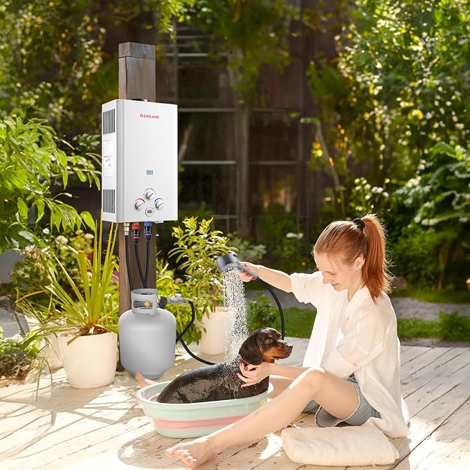 GASLAND BE264 Tankless Water Heater Propane 10L, 2.64GPM Outdoor Propane Shower - Image 2