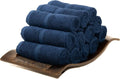 Mosobam Luxury Turkish Towels Set of 12 Washcloths 13X13 Navy Blue 700 GSM by Mosobam