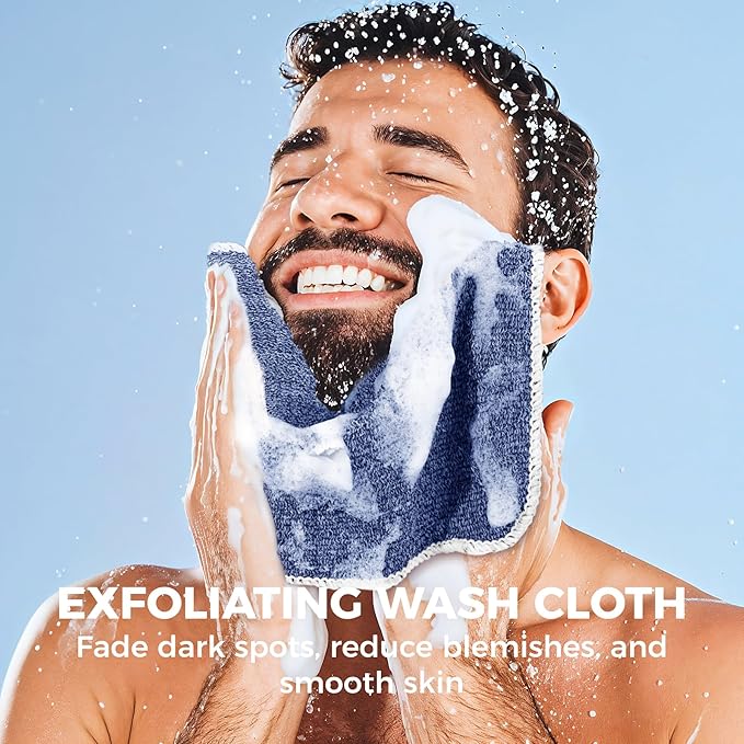 ZOMCHI Exfoliating Wash Cloths for Face and Body, Dual Sided Scrub Bath Cloth - Image 5