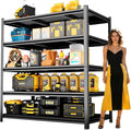 77.5"H*45"W Five-Shelf Metal Garage Shelving Unit Adjustable Storage Shelves by Leariso