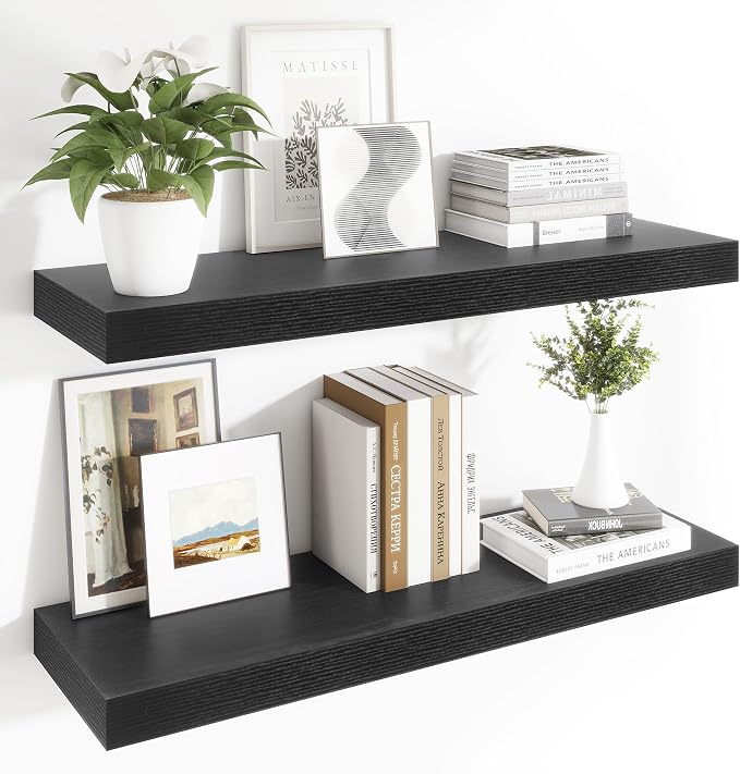 Heimlove 12 Inch Deep Floating Shelves, 48 x 12 inches Long Wall Shelf - Image 7