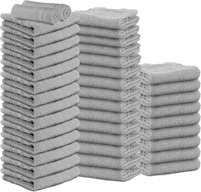Hand Towels - Pack of 40, 16 x 27 Inches, 100% Cotton, Highly Absorbable by STFLinen