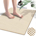 godehone Shower Mats Non Slip Without Suction Cups, PVC Loofah Bathroom Mats by godehone