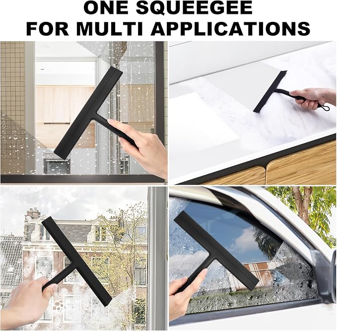 Shower Squeegee for Glass Doors, 8.5" Slicone Squeegee for Shower Glass Door - Image 5