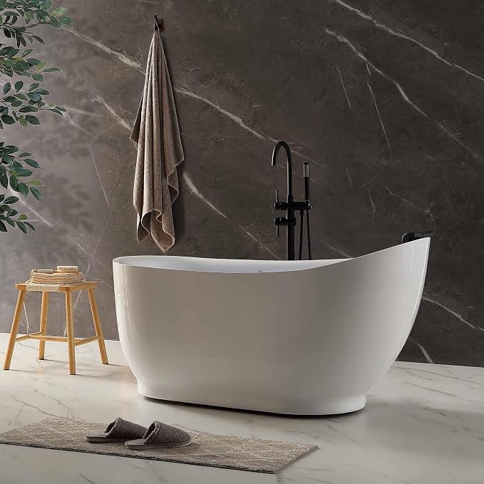Empava Update Acrylic Whirlpool Bathtub, 59 Inch Acrylic Freestanding Jetted Tub - Image 3