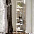 6 Tier Corner Shelf, 66.5'' Tall Standing Shelf, Narrow Display Shelf Stand by IRCPEN